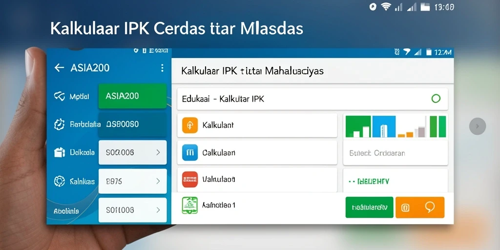 Tampilan antarmuka aplikasi ASIA200 yang user-friendly untuk kalkulator IPK.