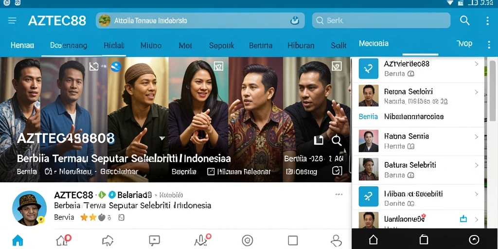 Tampilan antarmuka aplikasi AZTEC88 yang menarik dan informatif.