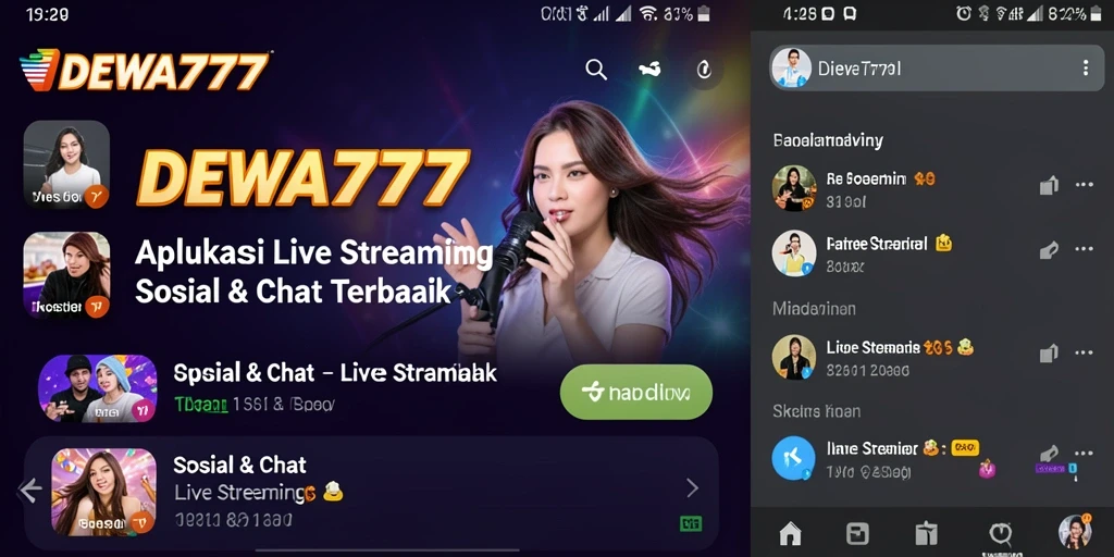 Antarmuka DEWA777 dengan fungsi Live Streaming yang interaktif dan menarik.