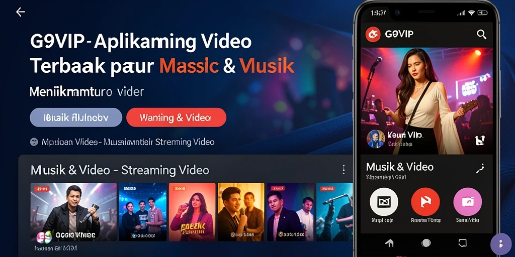 Tampilan antarmuka G9VIP yang menarik saat streaming video.