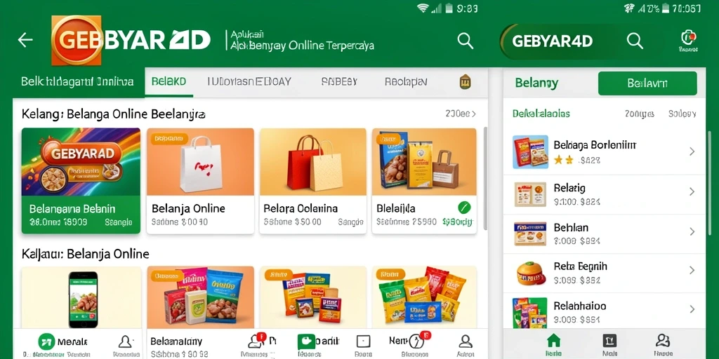 Screenshot utama GEBYAR4D menampilkan antarmuka belanja yang menarik.