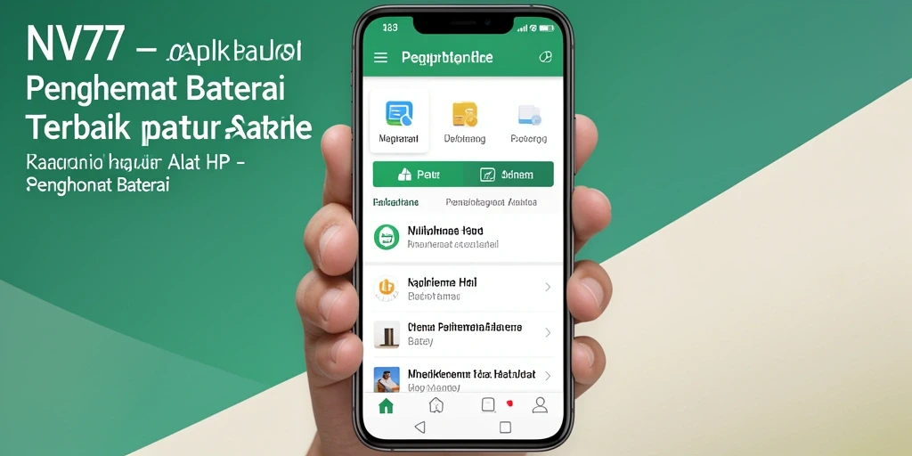 Antarmuka NV77 yang sederhana dan fungsional untuk menghemat baterai.