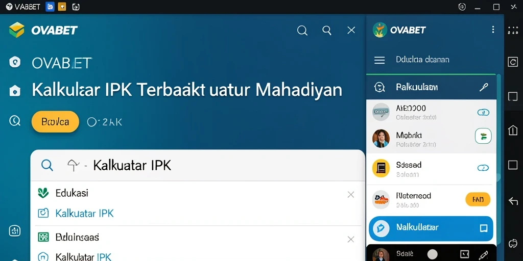Antarmuka aplikasi Kalkulator IPK OVABET yang sederhana dan fungsional.