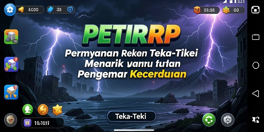 Tampilan antarmuka PETIRRP dengan variasi teka-teki yang menantang.